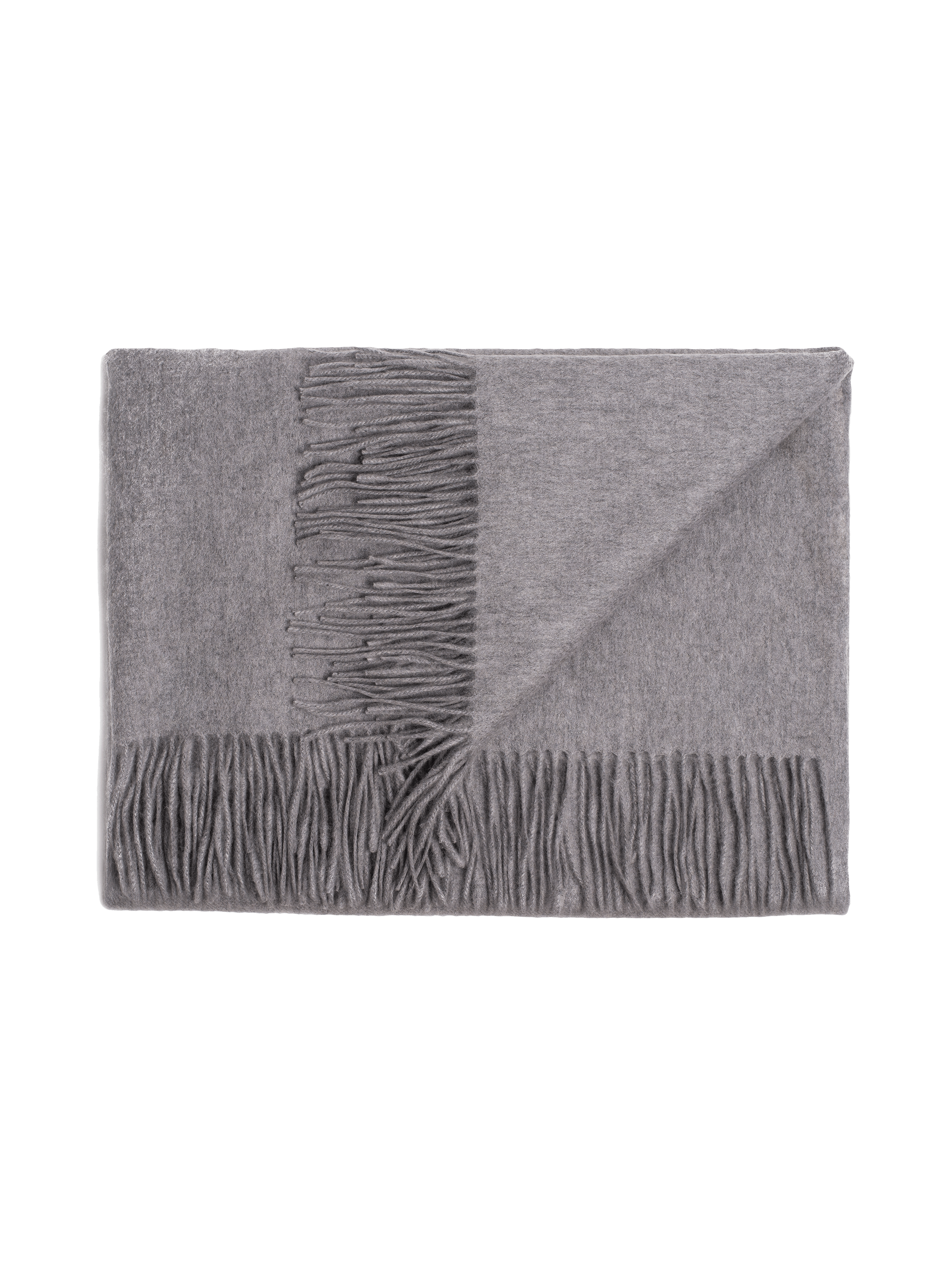 Cashmere Oversized Throw - Grey - thumbnail 1