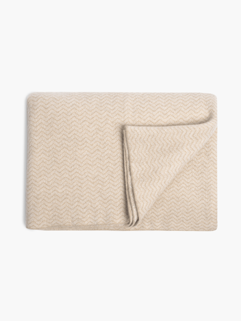 Cashmere Chevron Throw - Sand