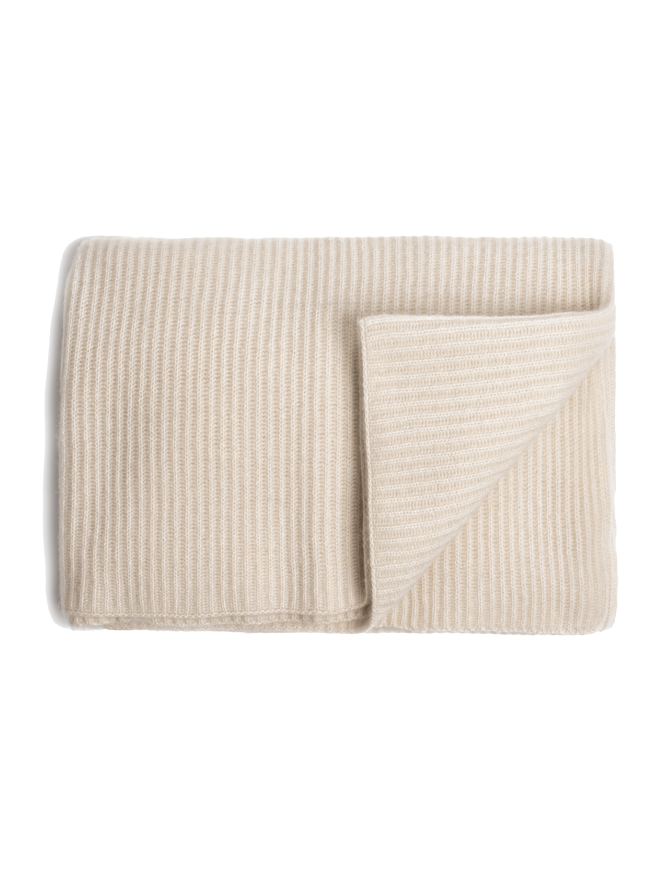 Ribbed cashmere blanket