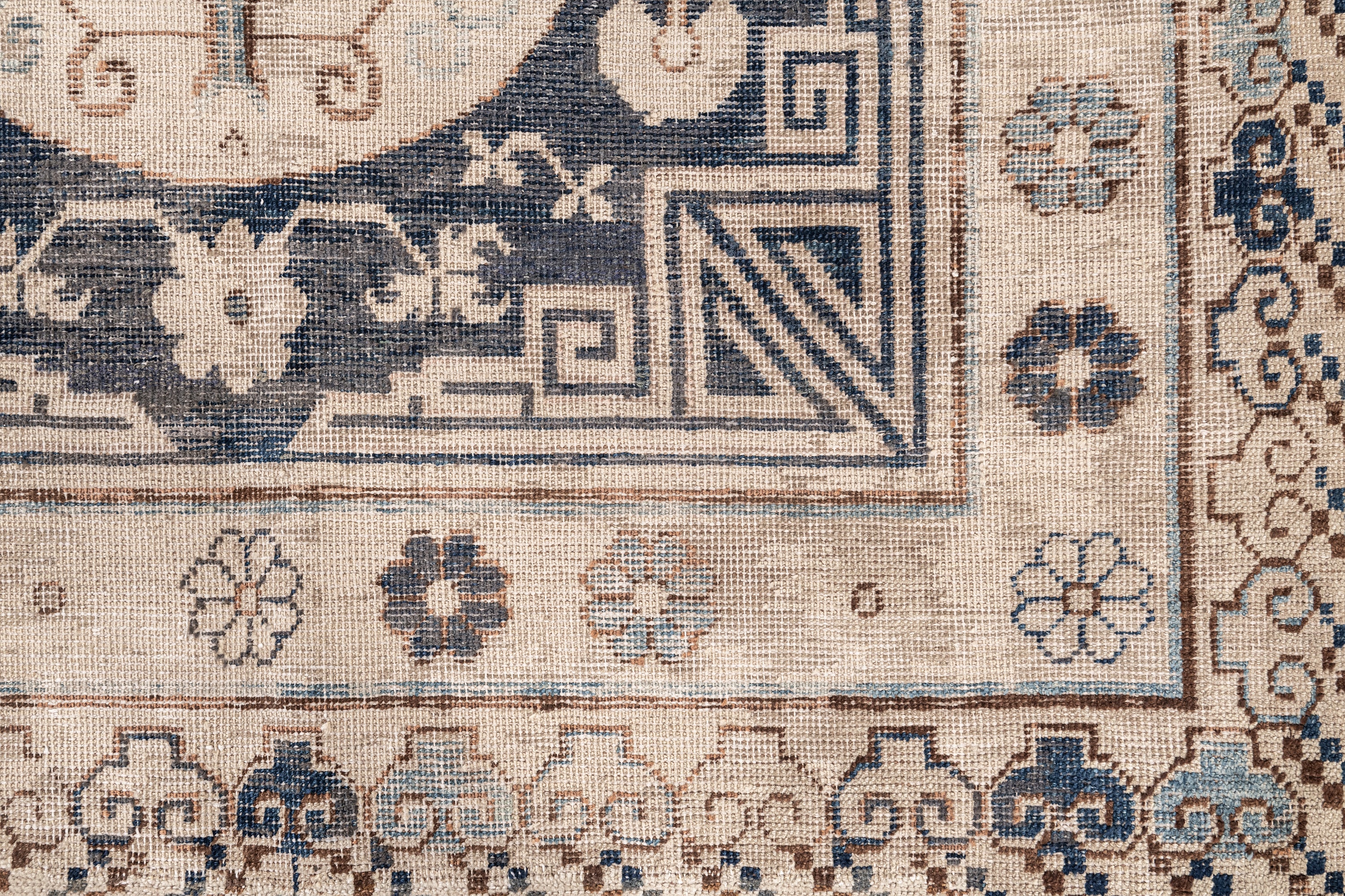 KHOTAN RUG, AR30127/11225, EAST TURKESTAN, 4'7" x 9' - thumbnail 10