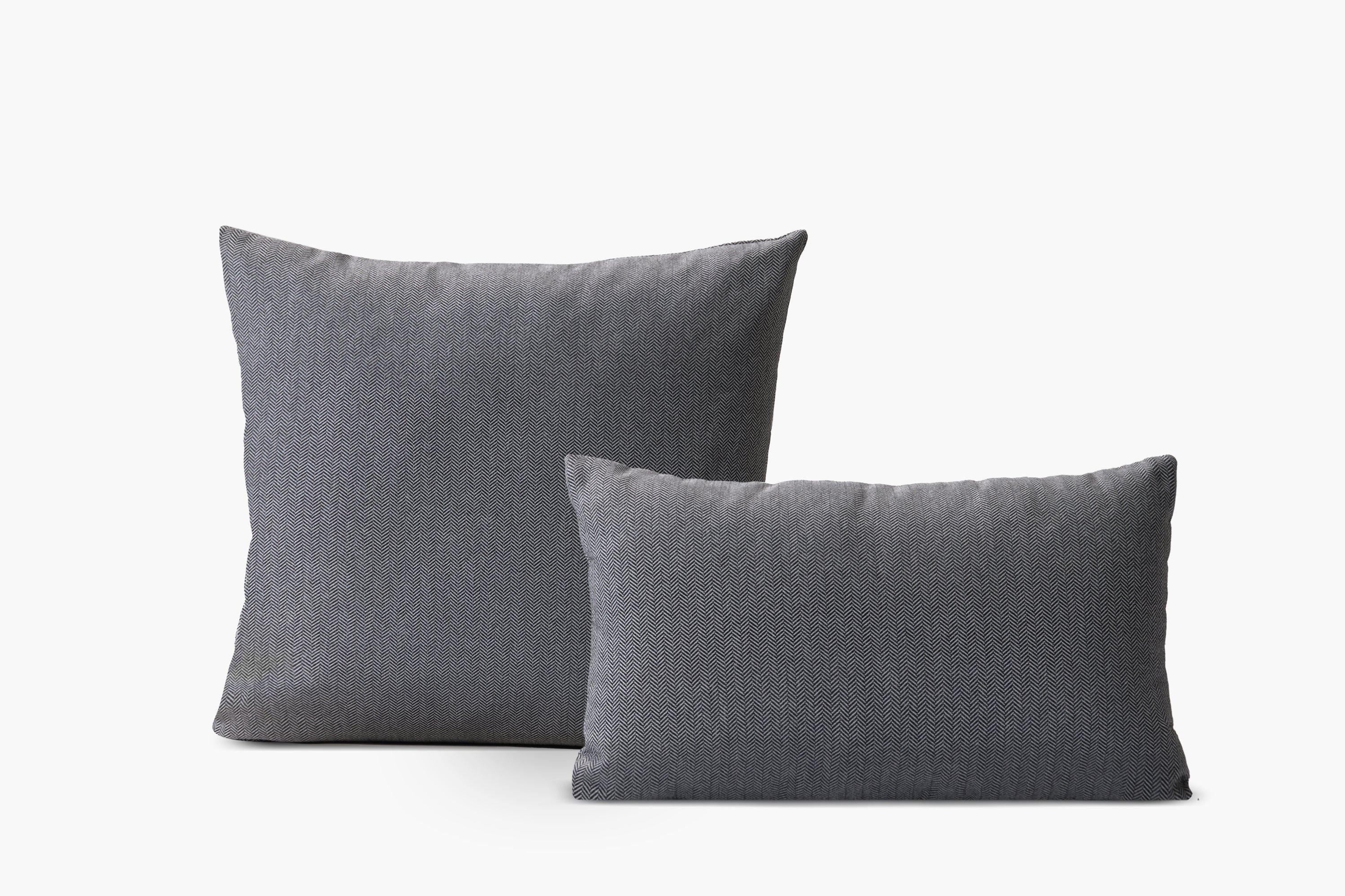 Indoor / Outdoor Herringbone Pillow Cover - Carbon - thumbnail 1