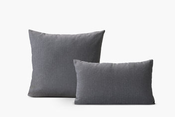 Indoor / Outdoor Herringbone Pillow Cover - Carbon
