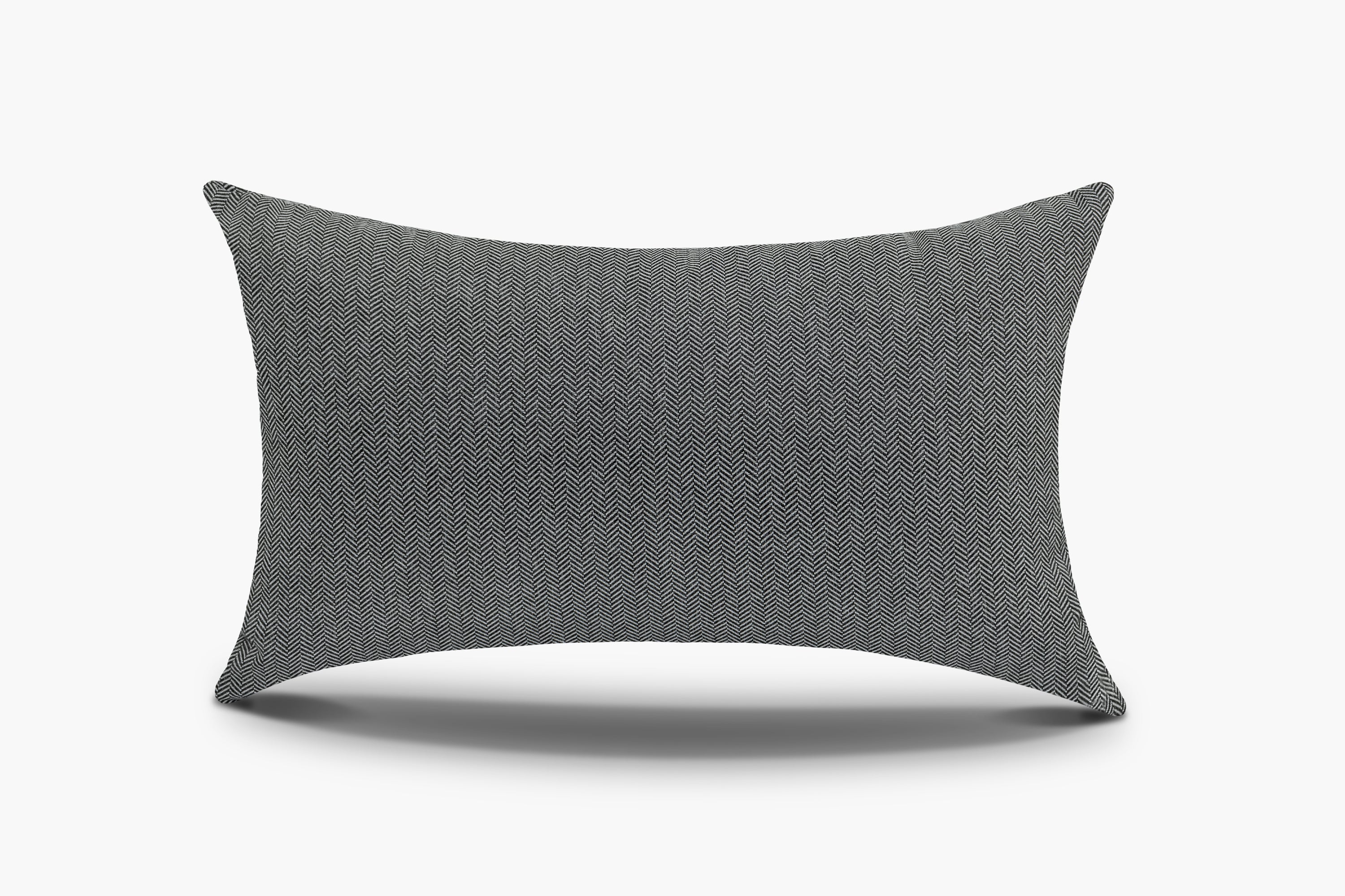 Indoor / Outdoor Herringbone Pillow Cover - Carbon - thumbnail 2