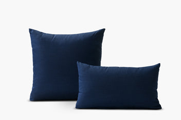 Indoor / Outdoor Linen Pillow Cover - Sapphire