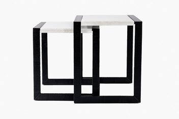 Hawthorn Black Scribed Nesting Table