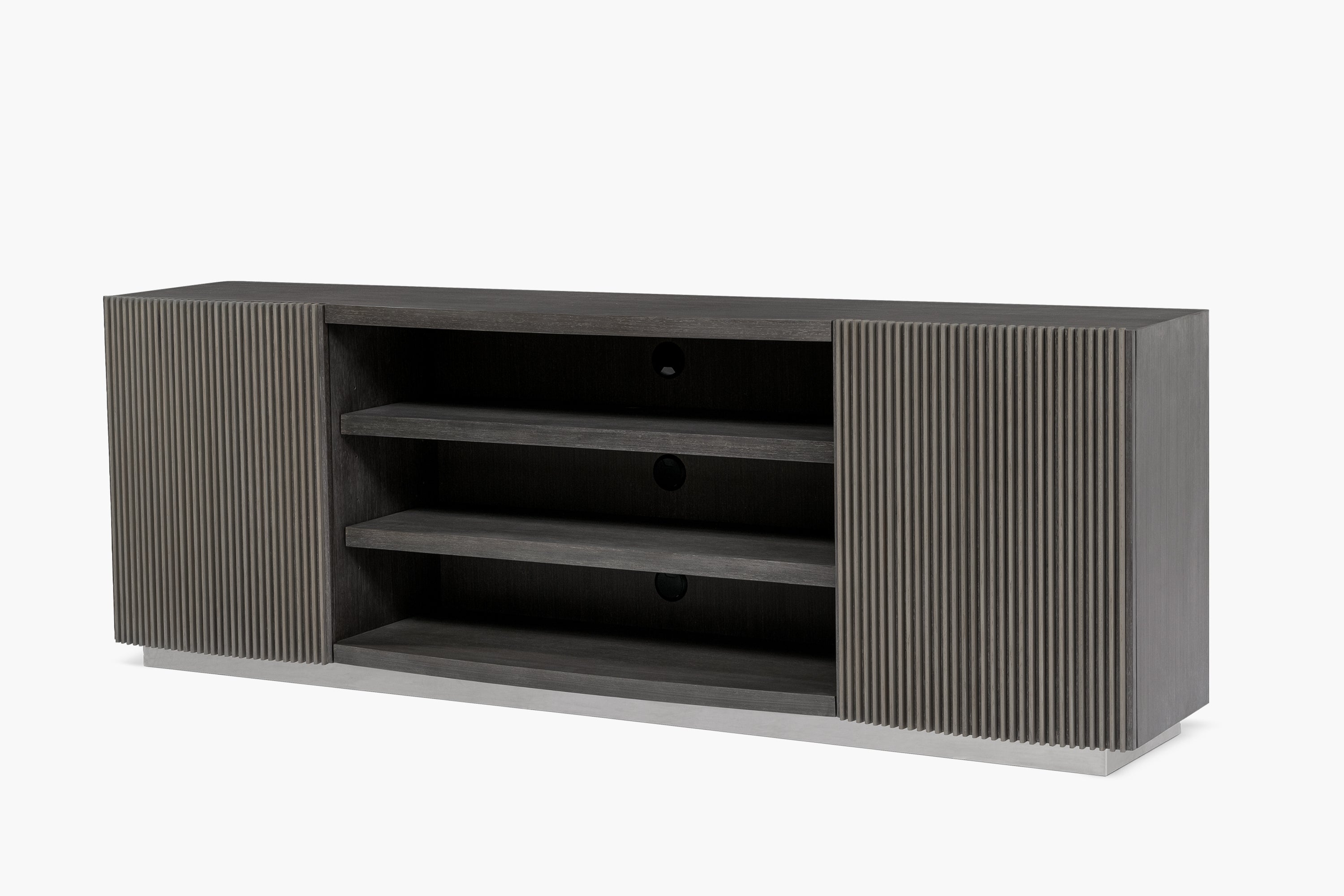 Pierre Fluted Open Media Cabinet - thumbnail 2