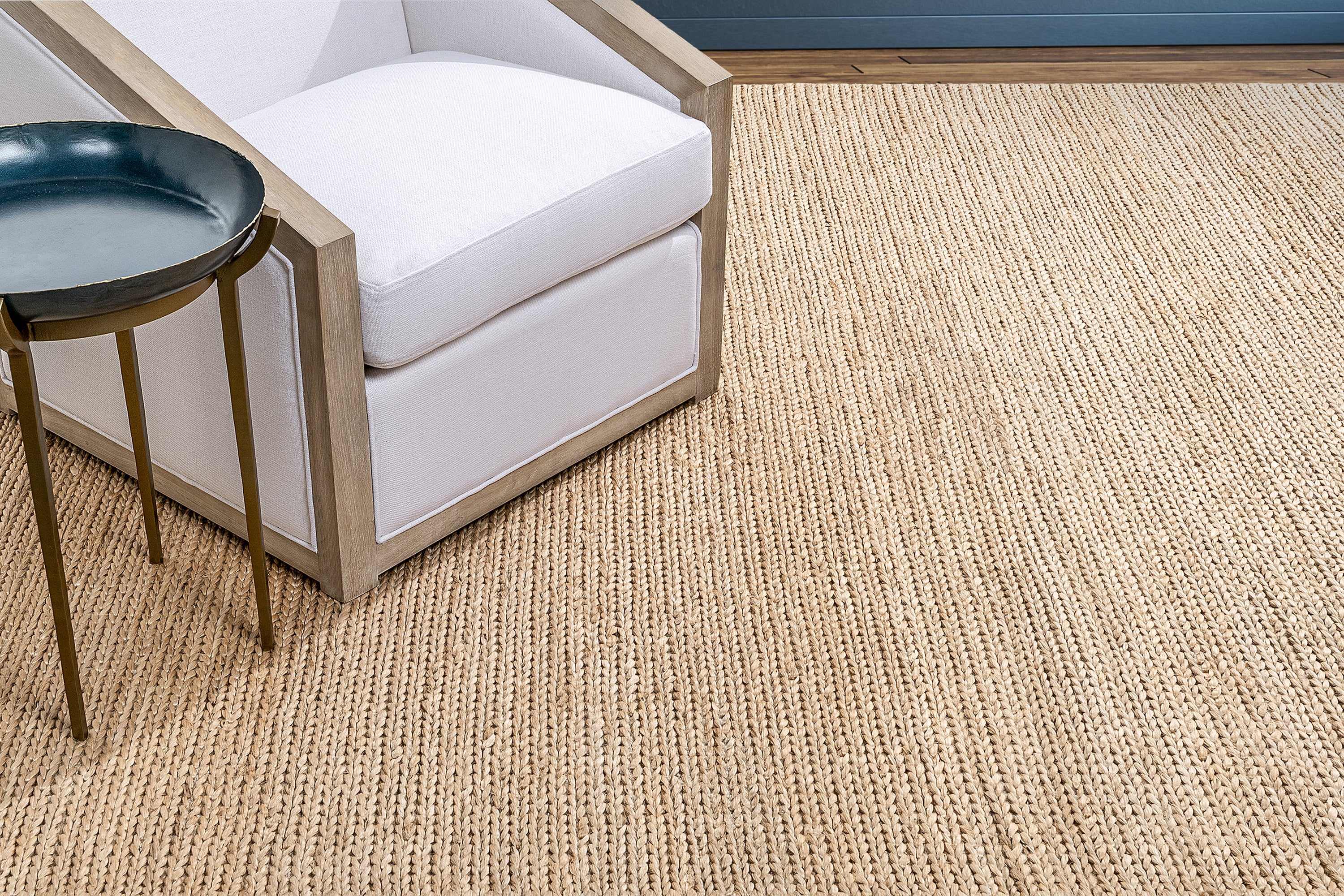 Responsibly Handcrafted Jute Braided Black Rug