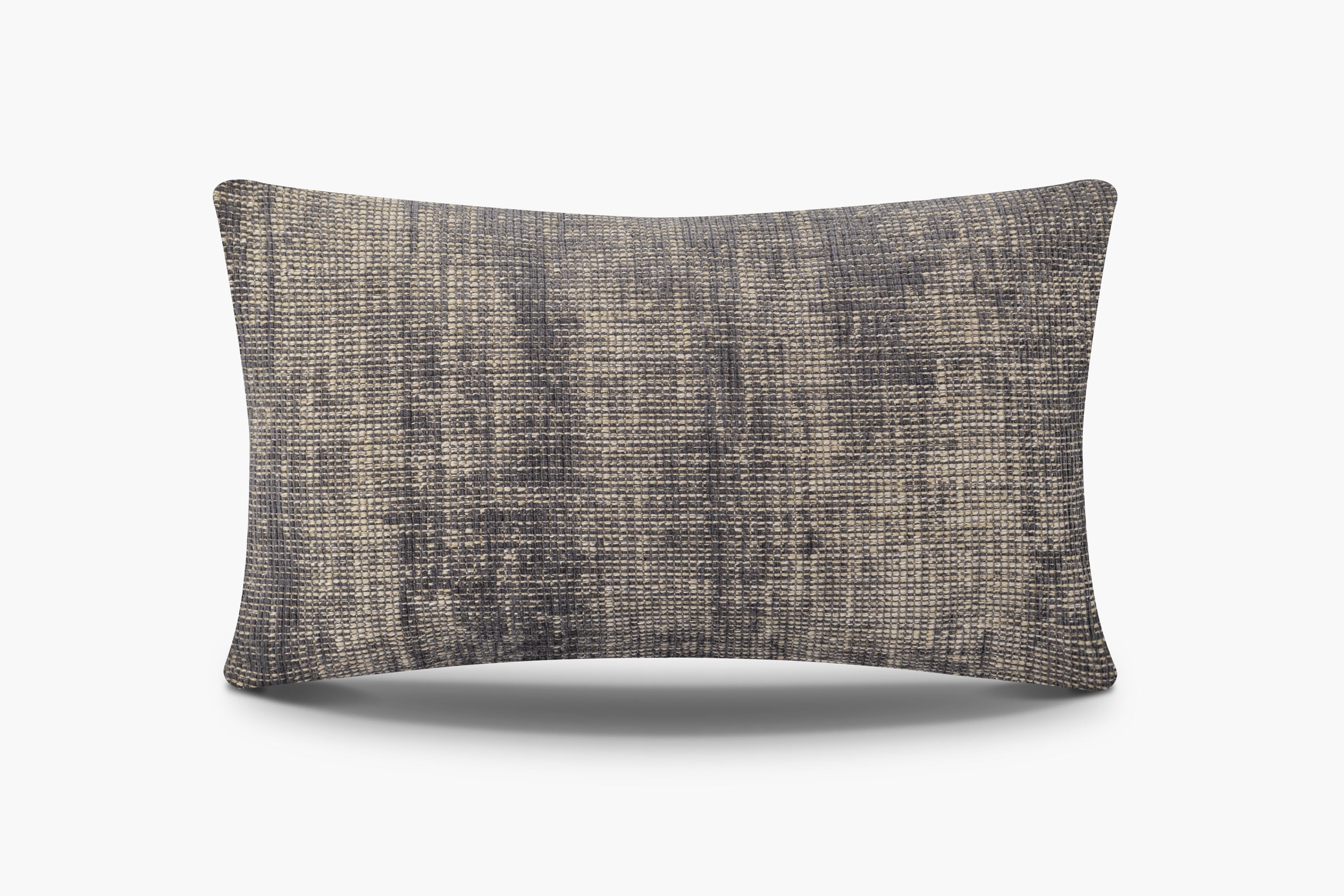 Distressed Textured Weave Pillow - Heather - thumbnail 2