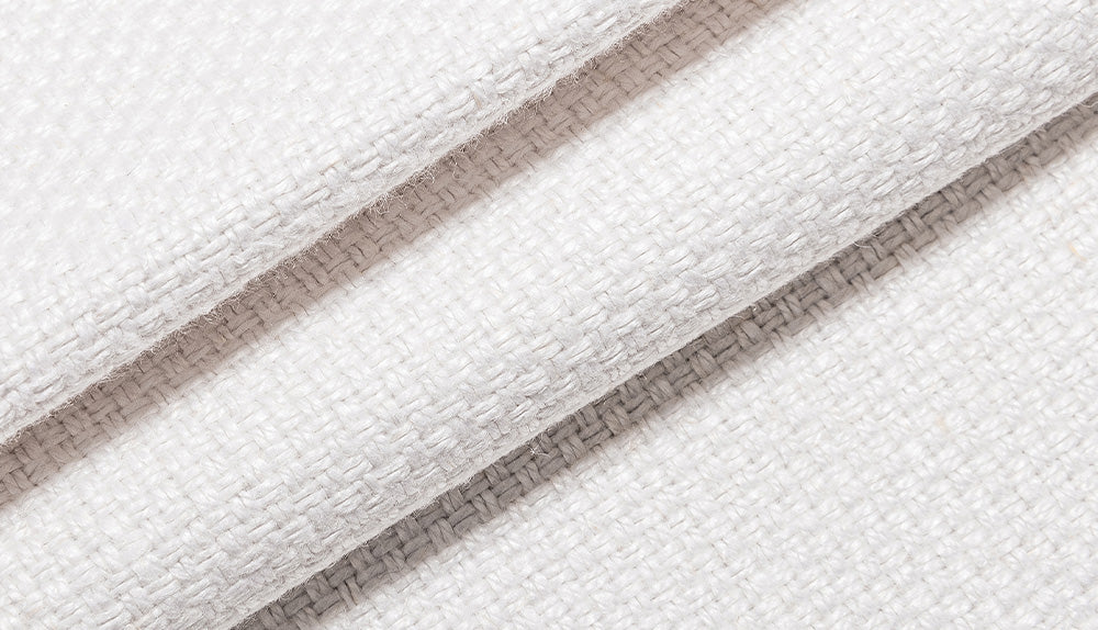 Heavy Belgian Linen Fabric White, by the yard