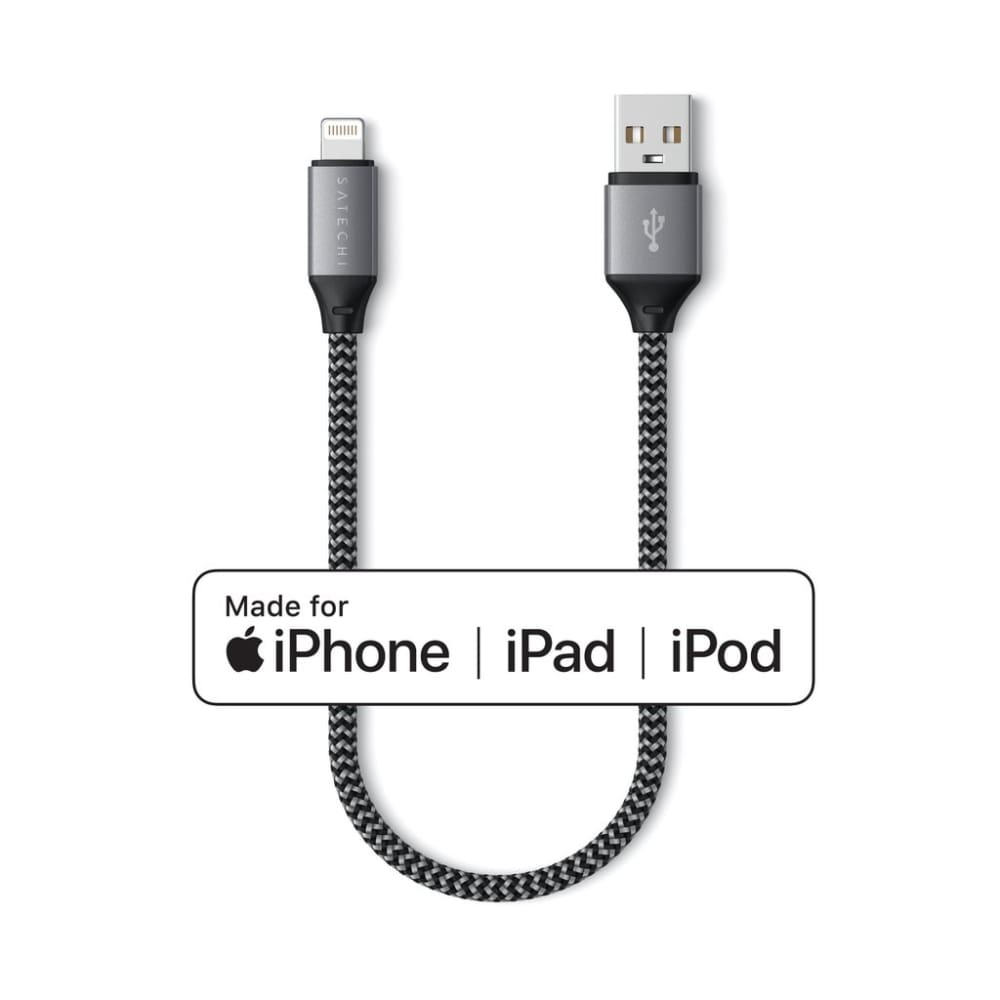 USB-A to Lightning Cable - MFi Certified - 10 Inches