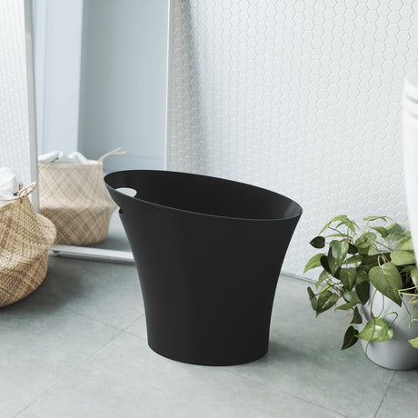 Umbra Garbino 2.25 gal Black Plastic Contemporary Wastebasket - Ace Hardware