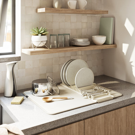 Levoite™Dish Drying Rack and Mat For Kitchen Countertop