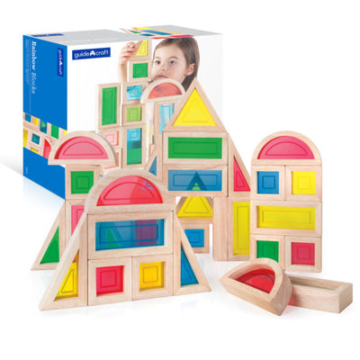 Grimms Spiel & Holz  Large Stepped Pyramid Wooden Blocks