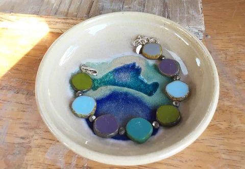 Store your jewelry in a safe place like this handmade ring dish
