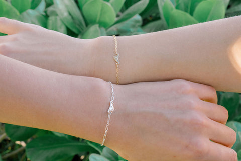 Martha's Vineyard charms in 14k gold and sterling silver for permanent jewelry bracelets