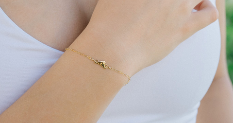 14k Gold martha's vineyard permanent jewelry bracelet