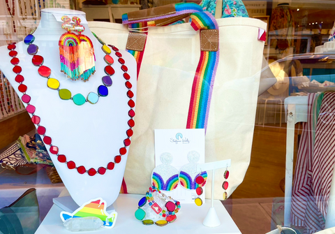 Rainbow Window Store Display for Pride 