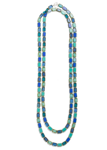 Long beaded necklace Trilogy 60"