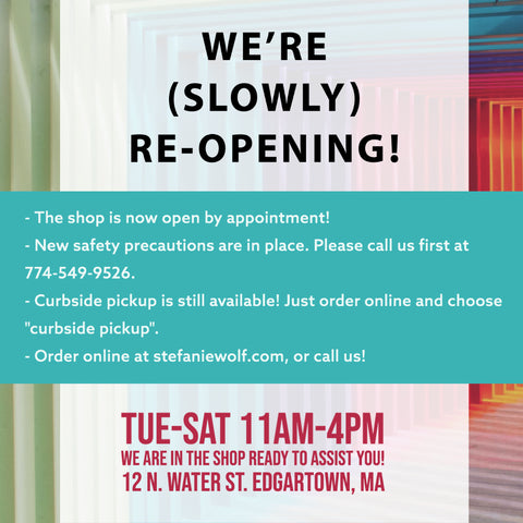 We're Slowly Reopening Stefanie Wolf Designs Edgartown