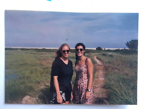 Stefanie Wolf and Maria State beach 1995, Martha's Vineyard Summer