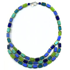 Lagoon 3-Strand Necklace Trilogy Stefanie Wolf Martha's Vineyard