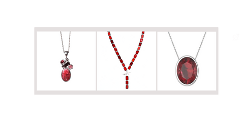 Garnet Necklace Pendant Birthstone