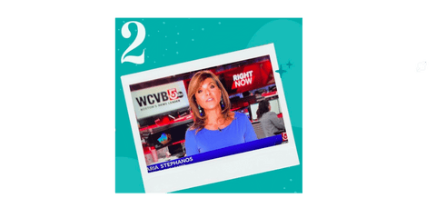 Maria Stephanos News Anchor Channel 5 wearing triple circle earrings by Stef Wolf