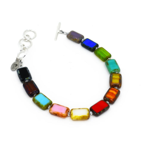 Pride Progress Rainbow Bracelet, Stefanie Wolf Designs Marthas Vineyard