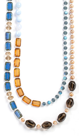 Long Statement Necklace - Handmade Jewelry South Beach Mix (MS)