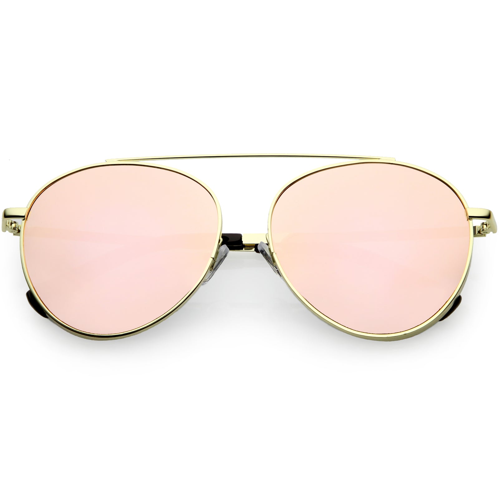 Retro Modern Gradient Flat Lens Aviator Sunglasses - zeroUV