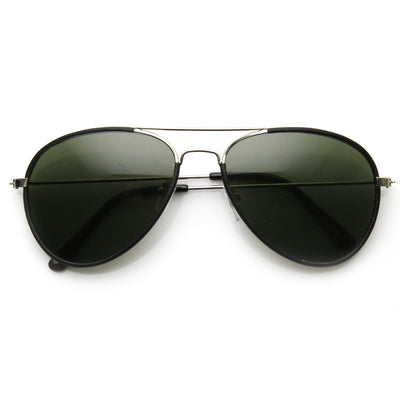 Classic Designer Metal Teardrop Aviator Sunglasses - zeroUV