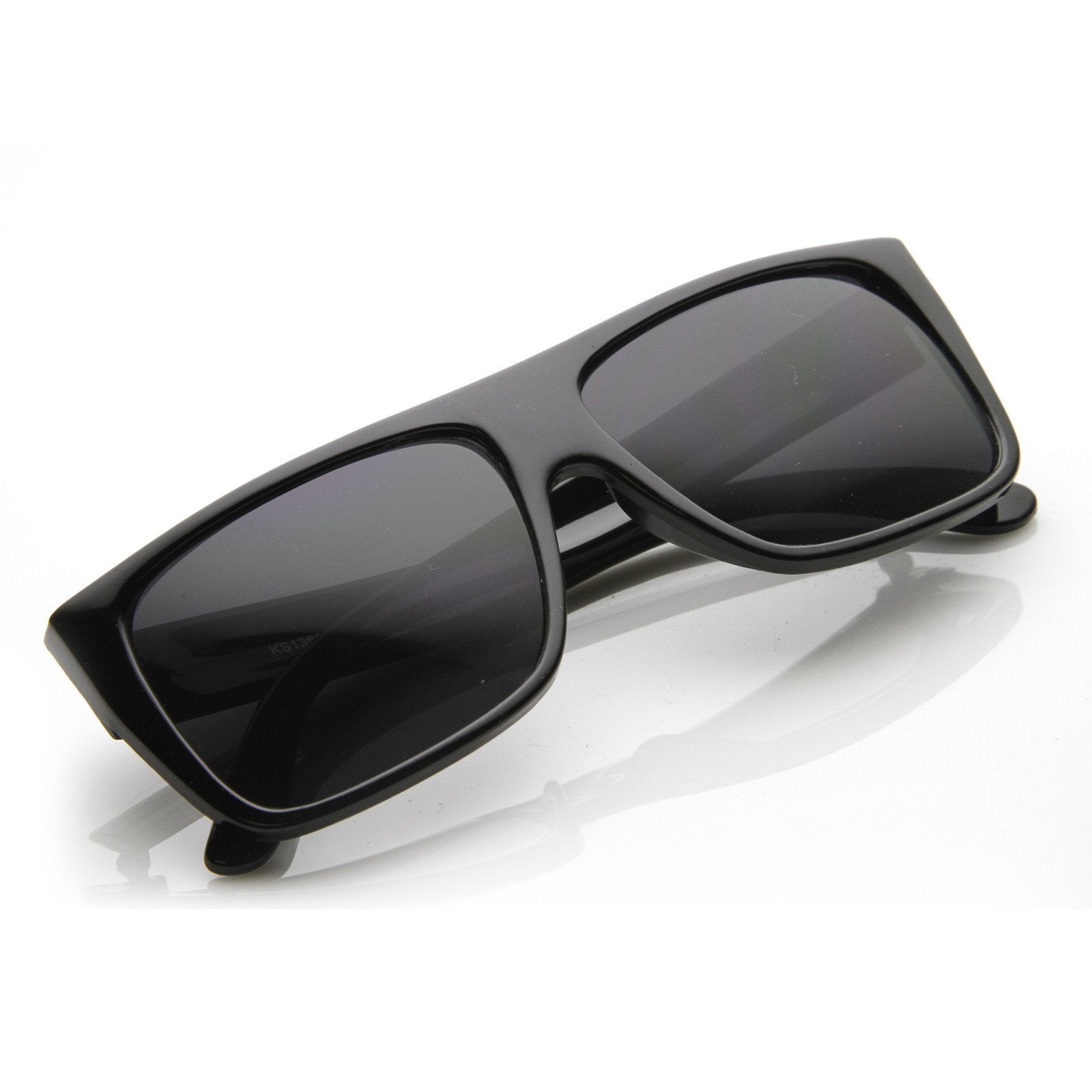 Basik Eyewear Og Flat Top Eazy E Shades Wsuper Dark Lens Gangster Sunglasses Kleidung 