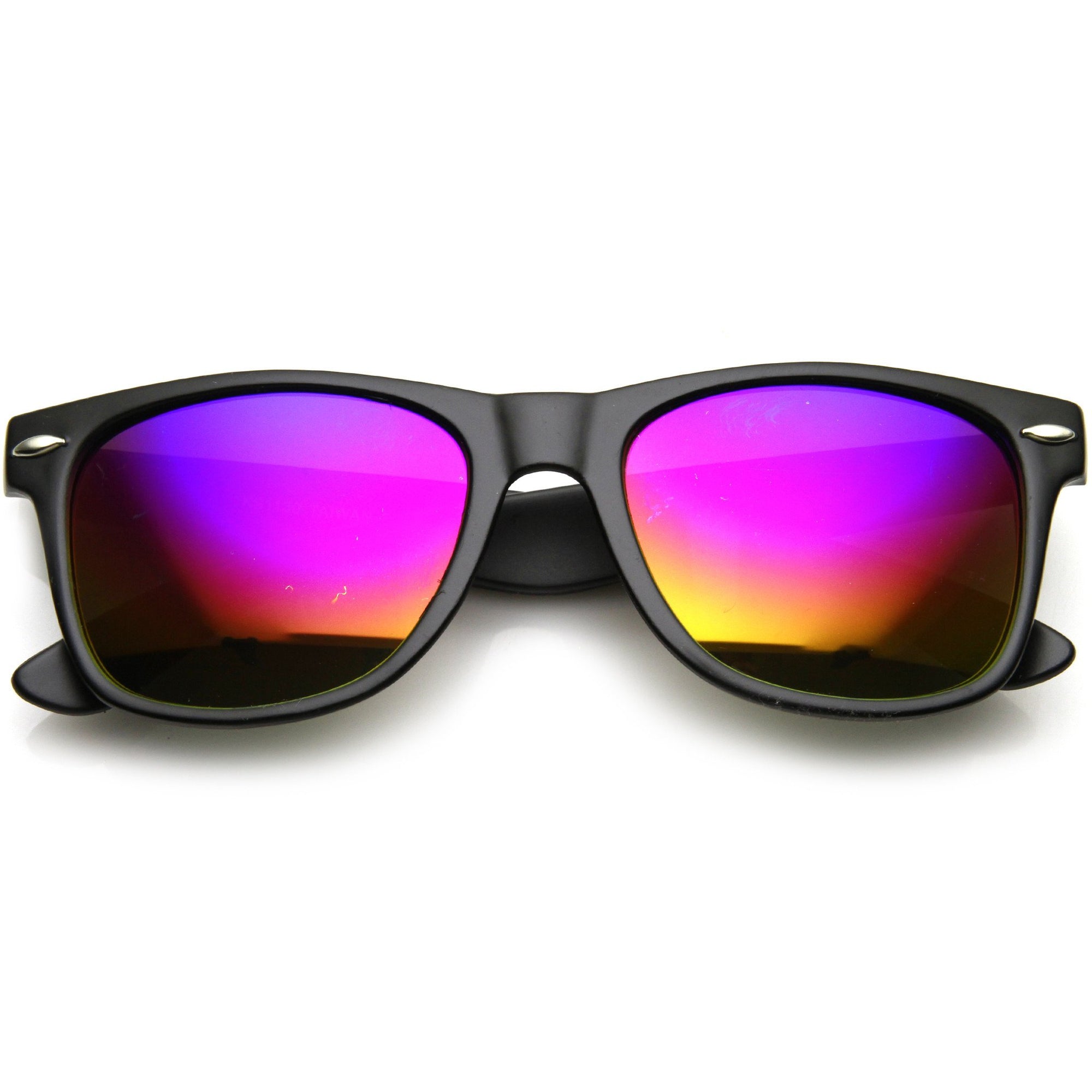 FarOut Sunglasses - Black Polarized Retros Purple Lens