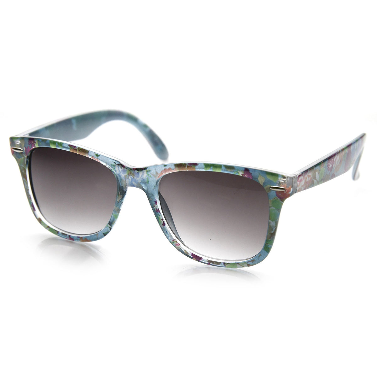 Women's Hippie Indie Floral Flower Wayfarer Sunglasses - zeroUV