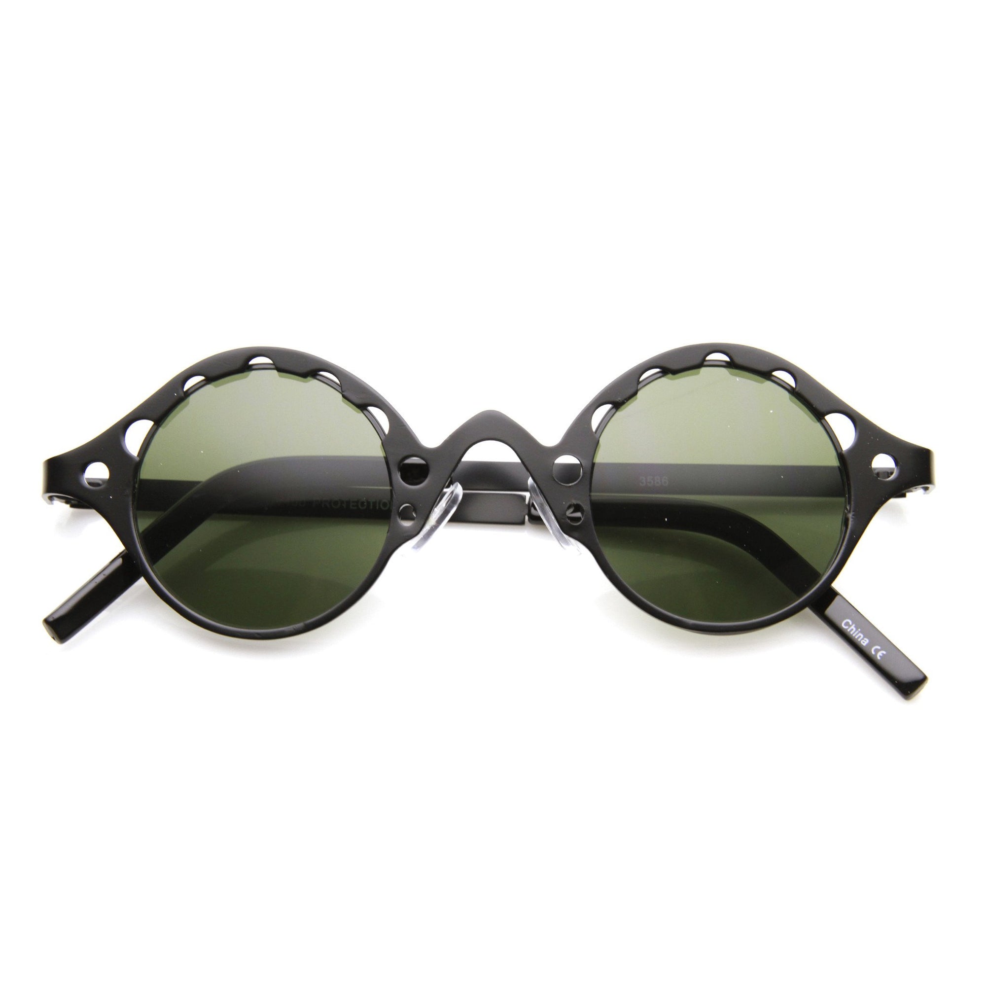 Vintage Steampunk Round Chain Frame Sunglasses Zerouv