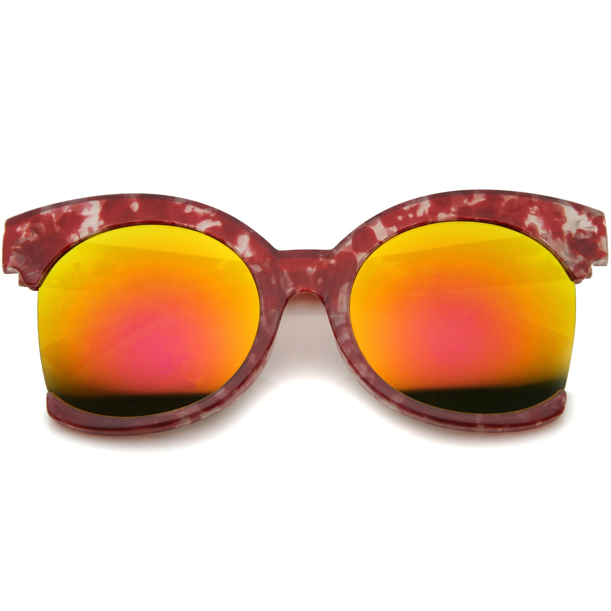polarized mirrored cat eye sunglasses