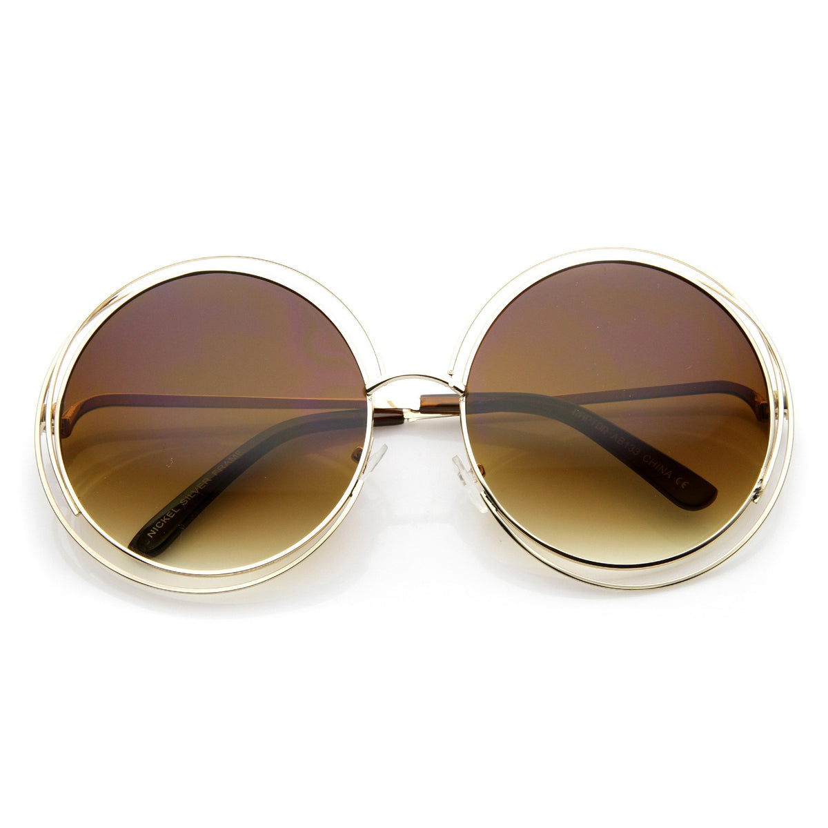 Retro Dual Metal Round Sunglasses With Revo Lens - zeroUV