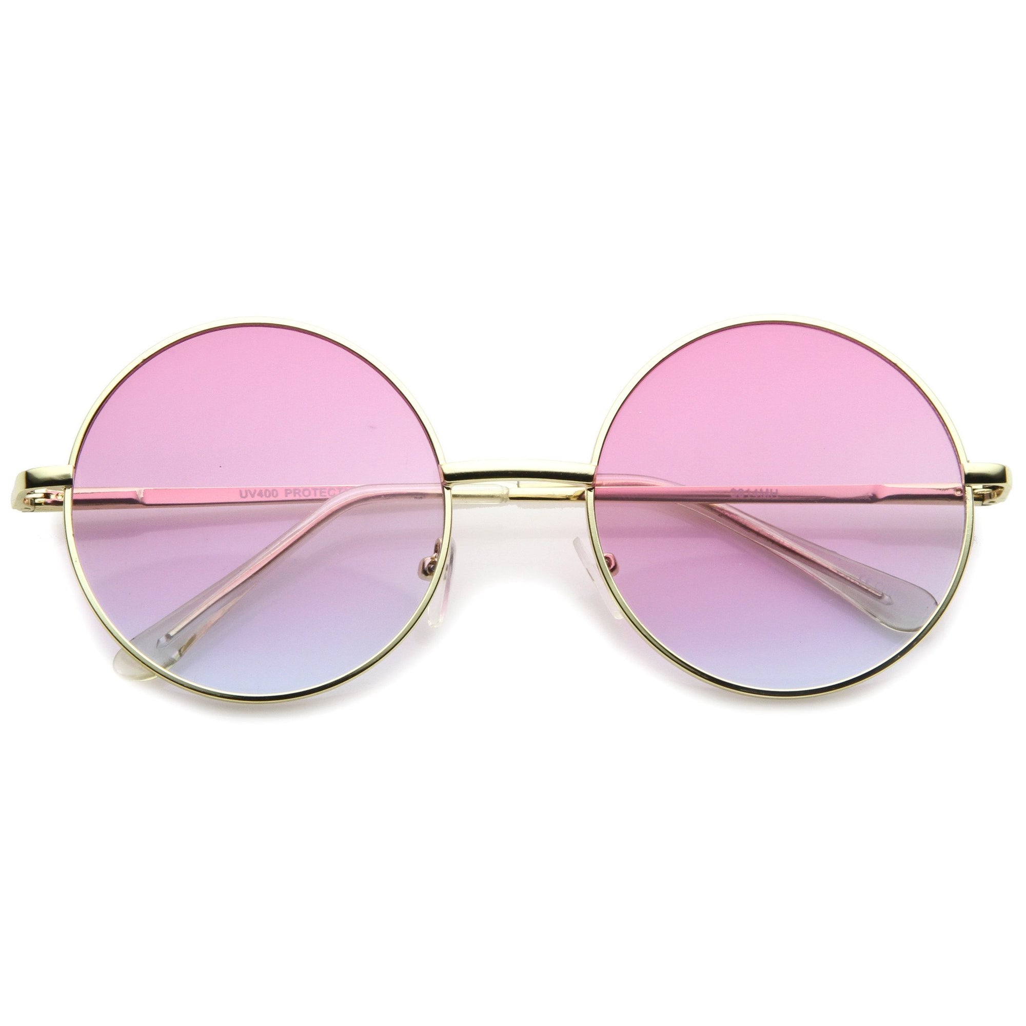 Womens Retro Hippie Oversize Round Sunglasses Zerouv 