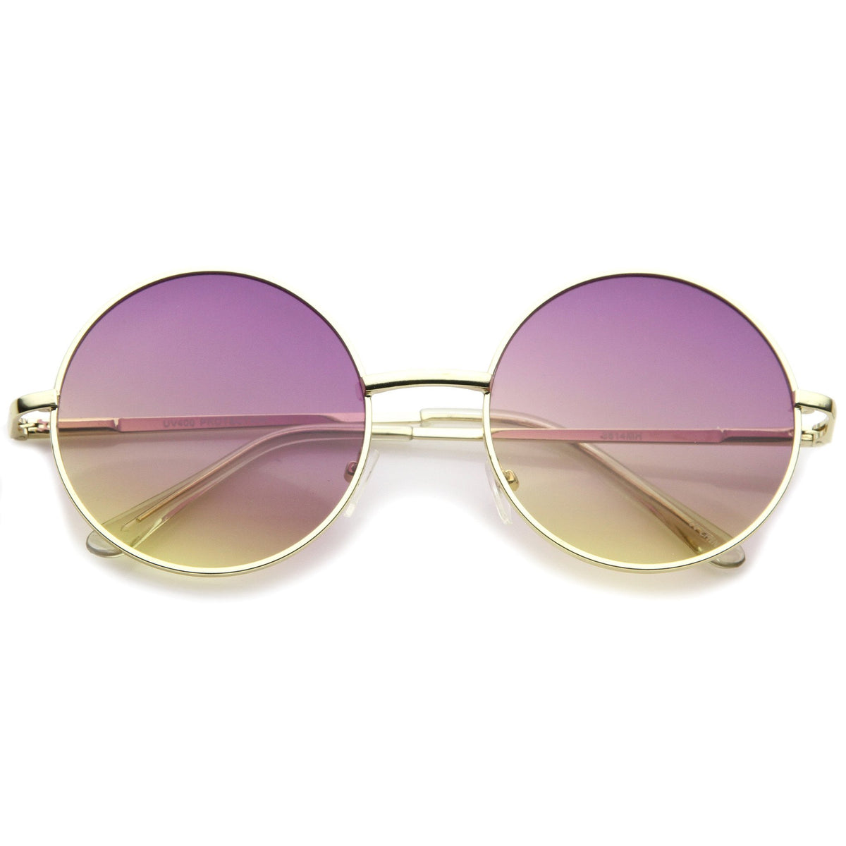 Womens Retro Hippie Oversize Round Sunglasses Zerouv