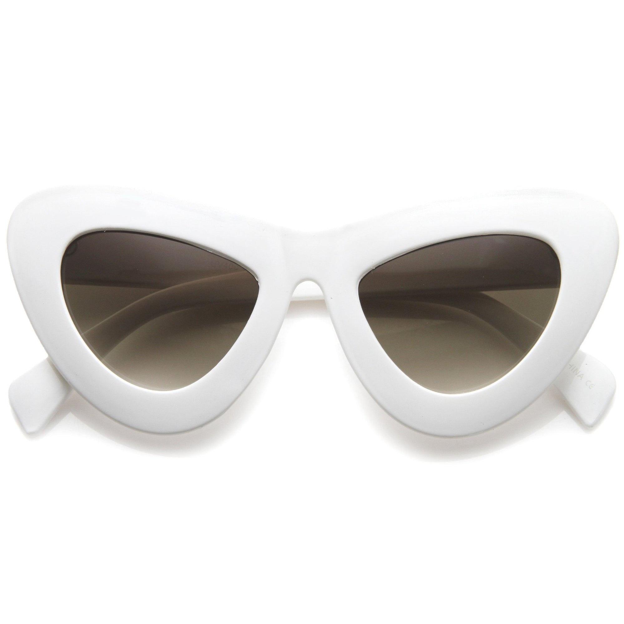 Women's Retro Bold Chunky Cat Eye Sunglasses - zeroUV