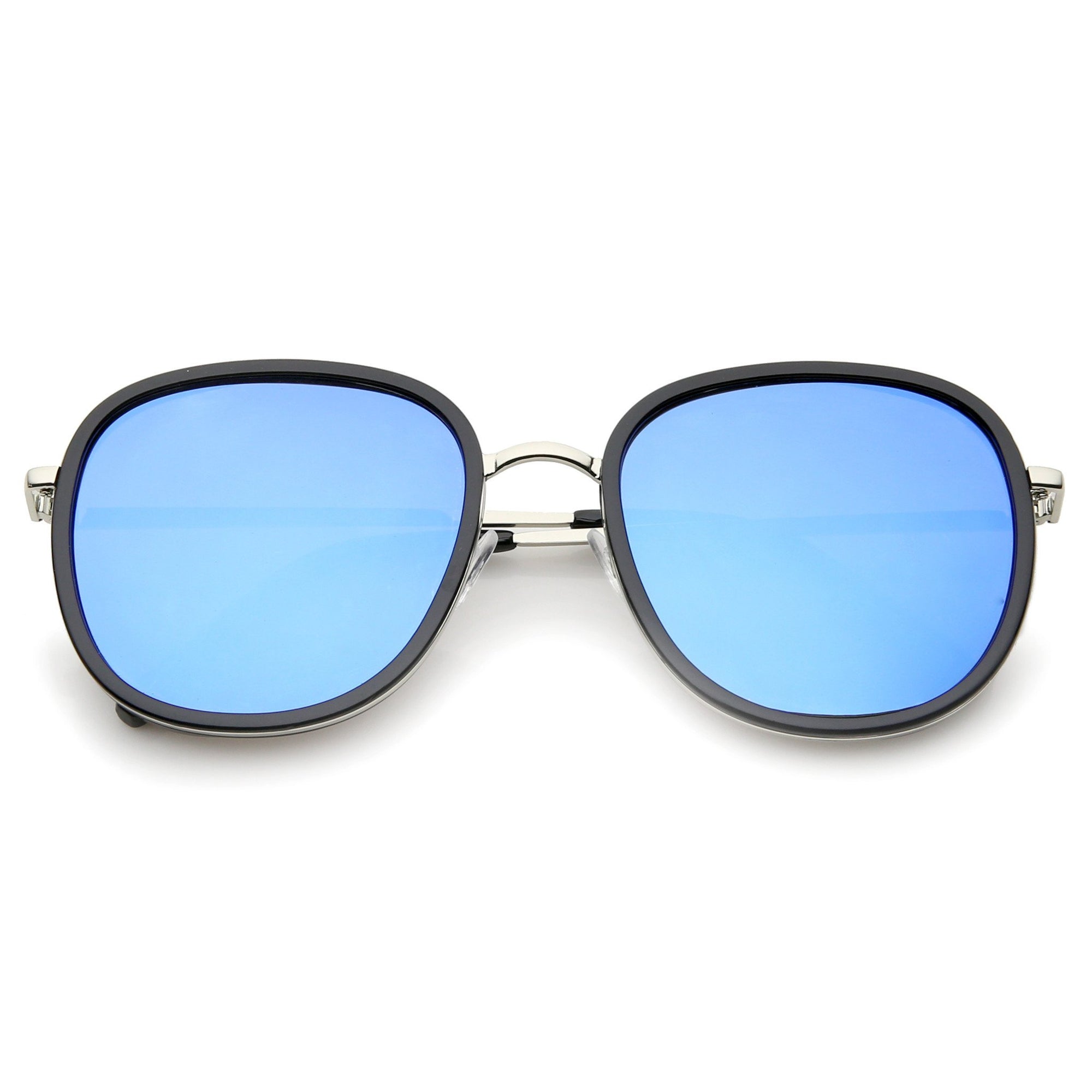 Euro Retro Modern Iridescent Mirror Lens Sunglasses - zeroUV