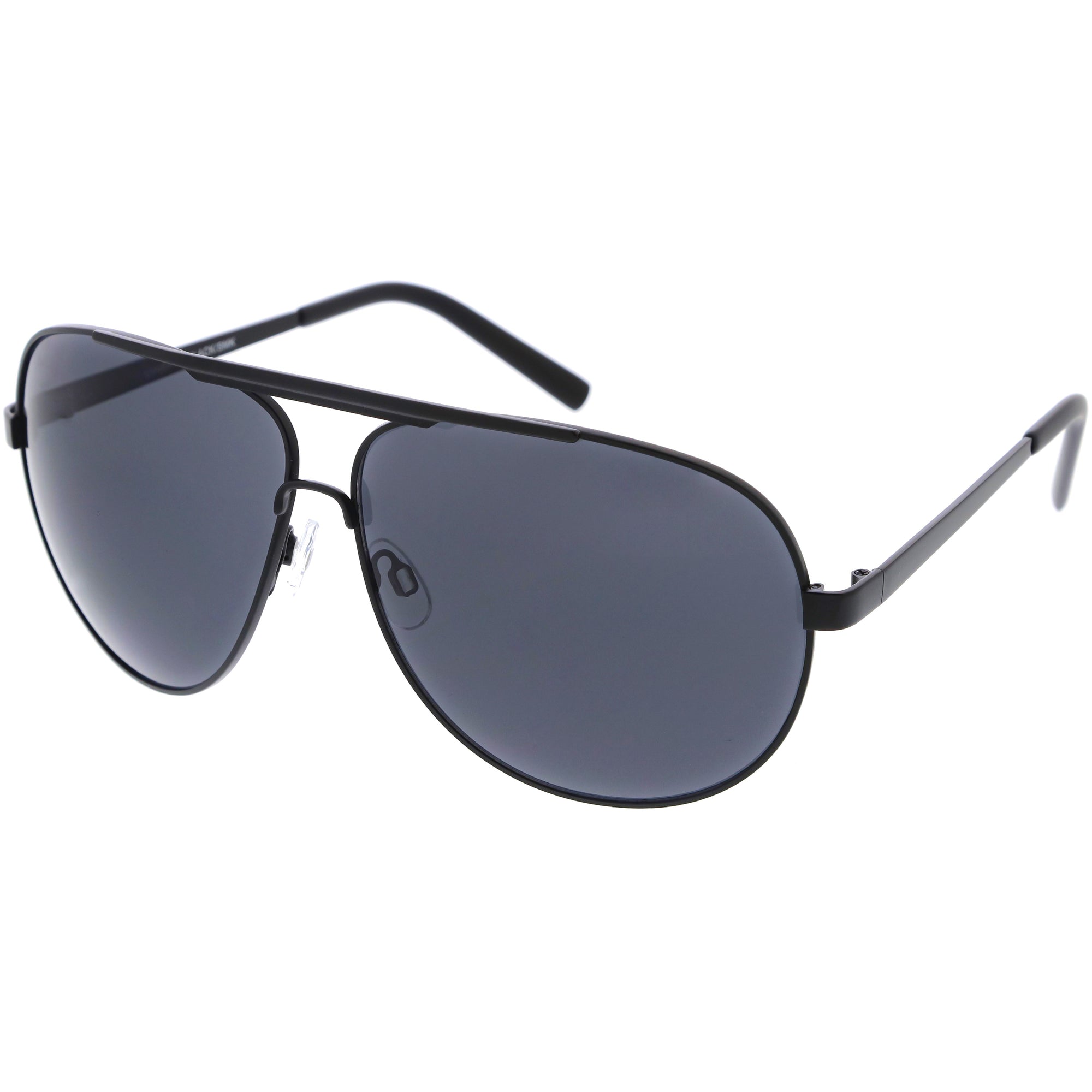 Extra Large Metal Oversize Frame Aviator Sunglasses - zeroUV