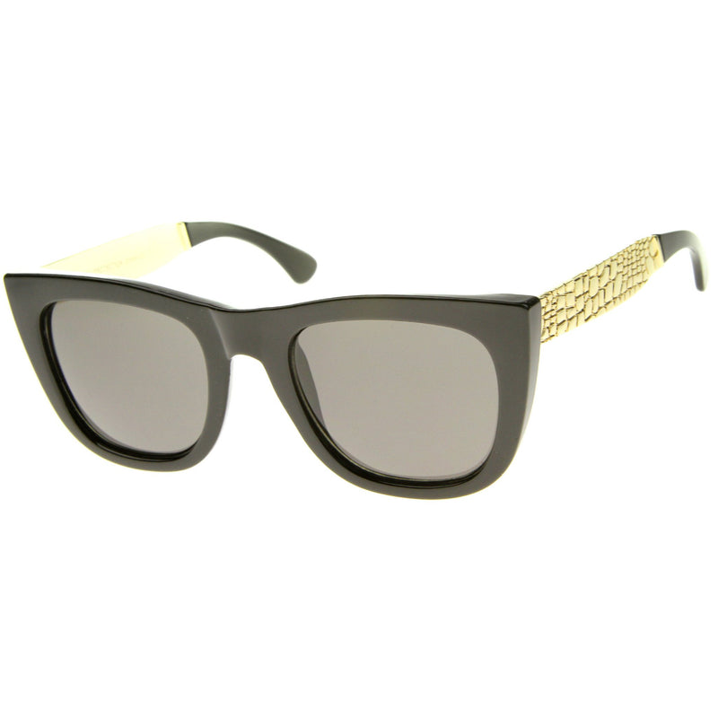 Fashion Sunglasses with Chain Arm  Top Notch Black and Gold — V SHADES