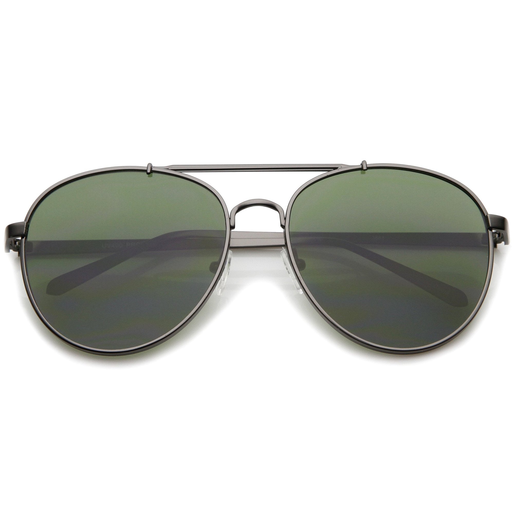 Oversize Deep Inset Metal Aviator Sunglasses Zerouv 1576