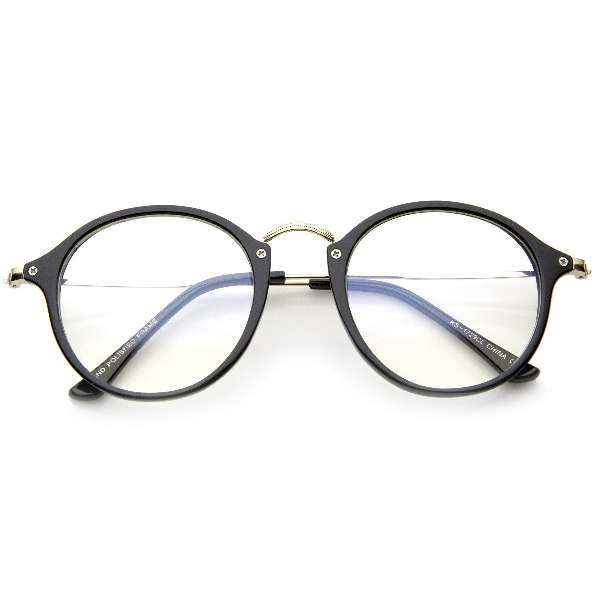 Indie Hipster Round Clear Lens Dapper Glasses Zerouv 