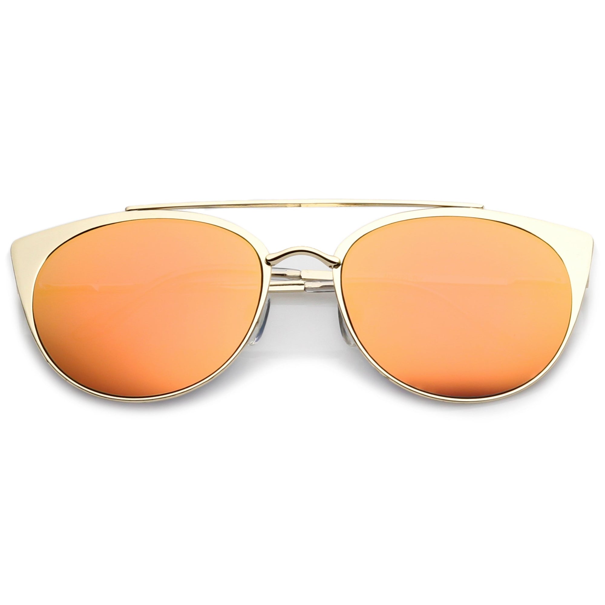 Women's Premium Mirrored Flat Lens Cat Eye Sunglasses | zeroUV