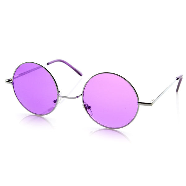 Retro Hippie Fashion Metal Color Lens Sunglasses Zerouv 