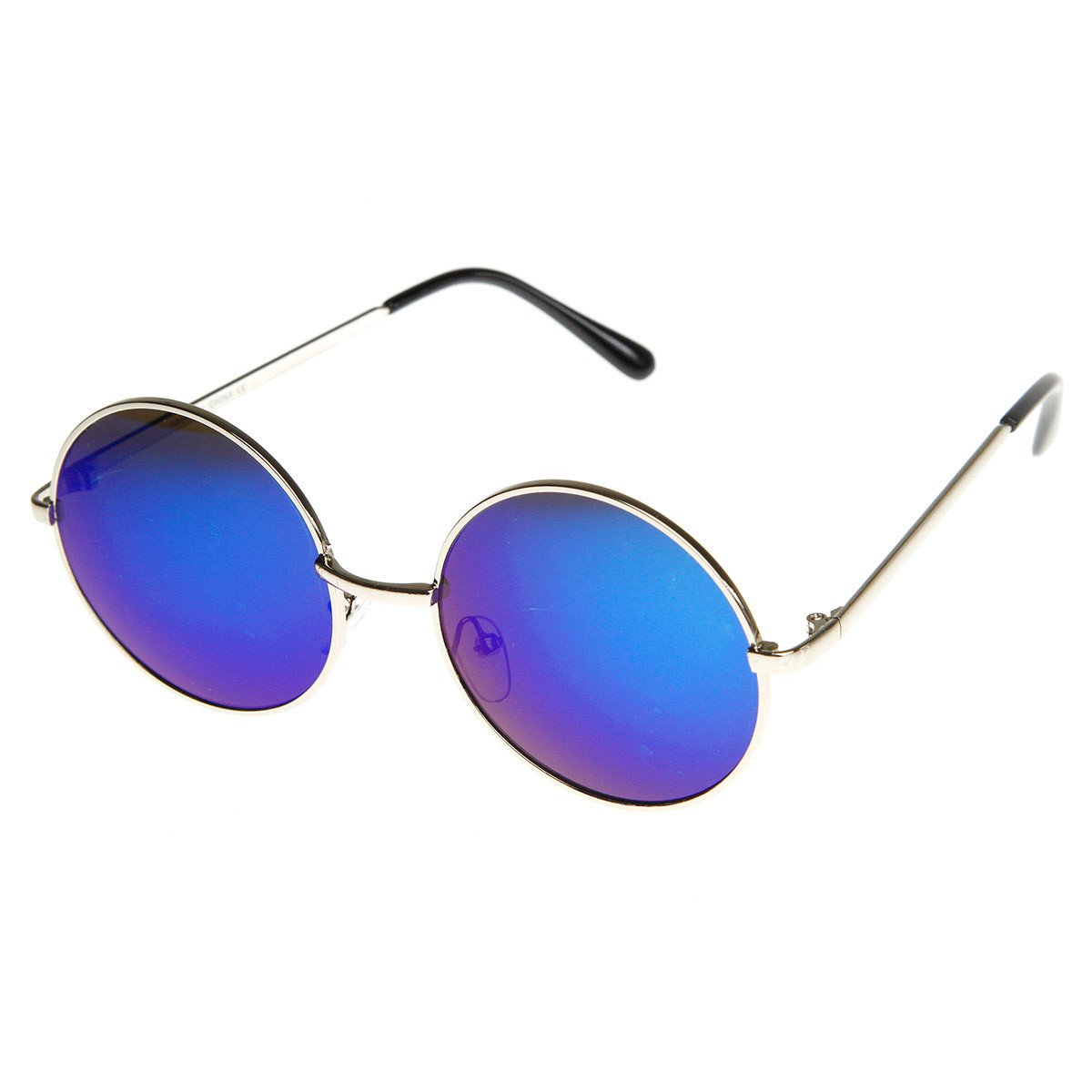 Retro Flash Revo Mirror Lens Round Metal Sunglasses Zerouv