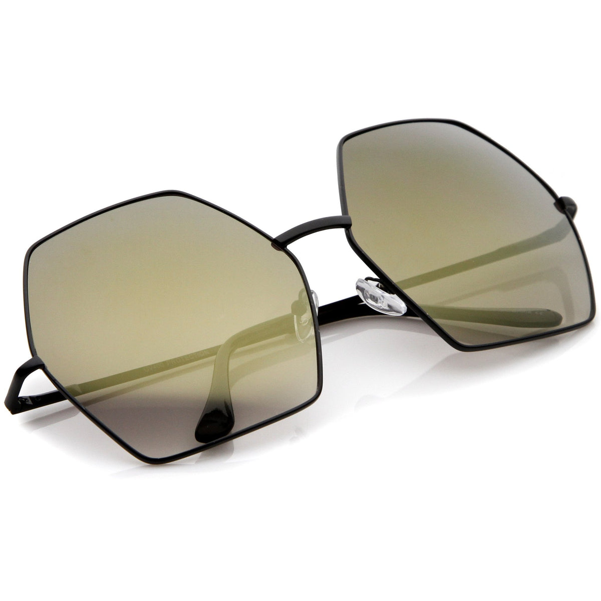 Womens Oversize Geometric Mirrored Lens Sunglasses A508 Zerouv 