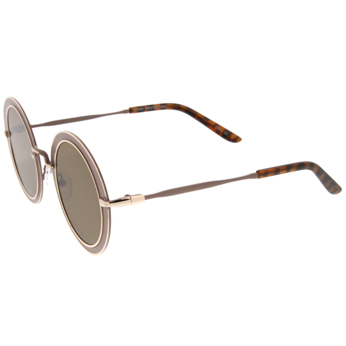 Retro Modern Flat Lens Oval Outline Sunglasses Zerouv 